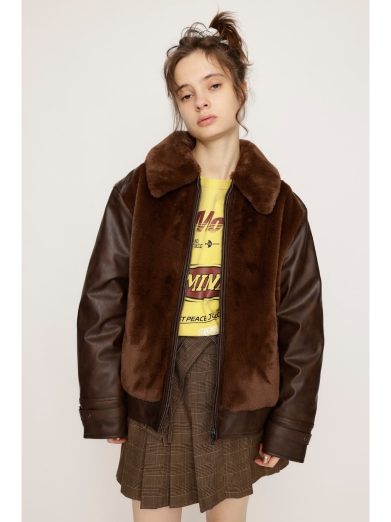 楽天市場】【SALE／20%OFF】FAUX FUR DOCKING G-1 ジャケット SLY