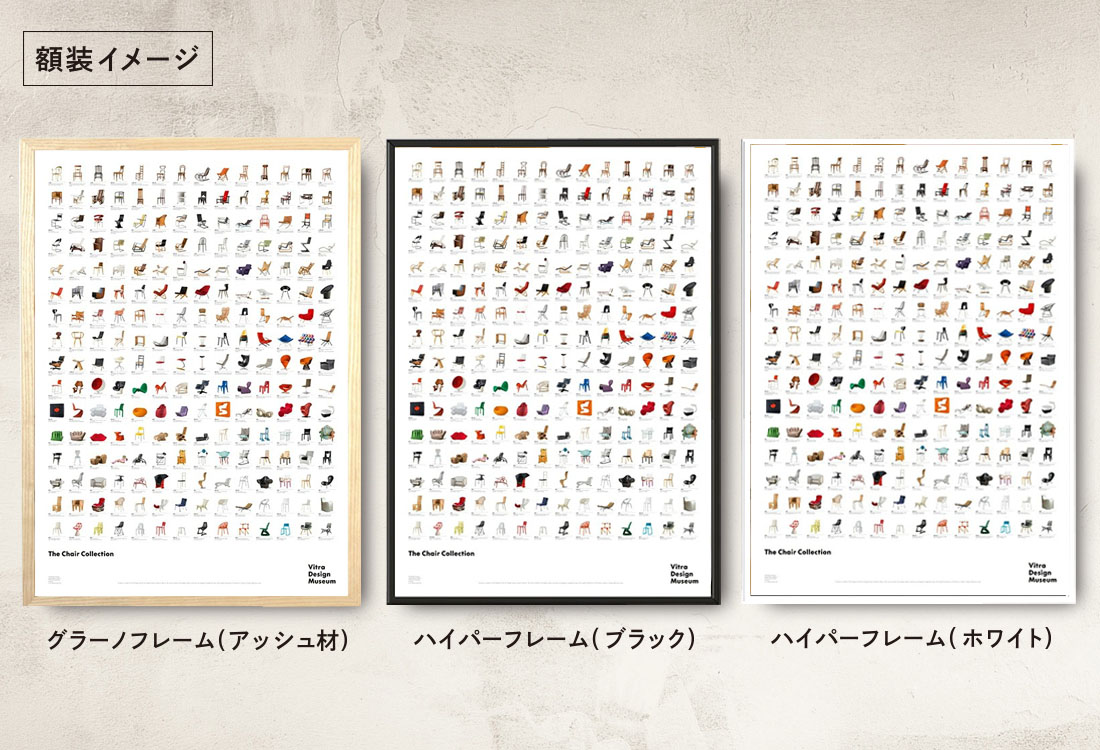 楽天市場】vitra Design Museum チェアコレクション ポスター Chair