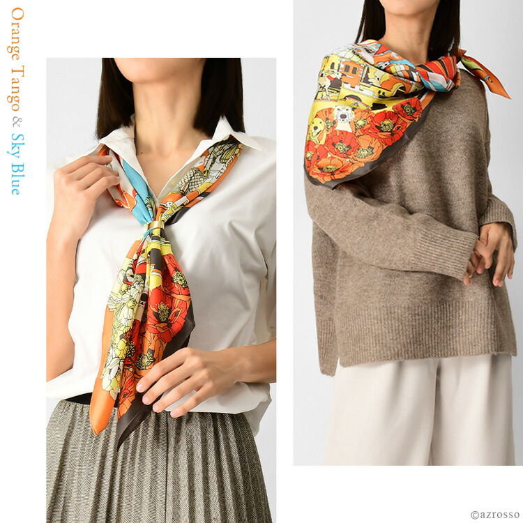 楽天市場】日本製 シルク スカーフ シルク 100 レディース スカーフ