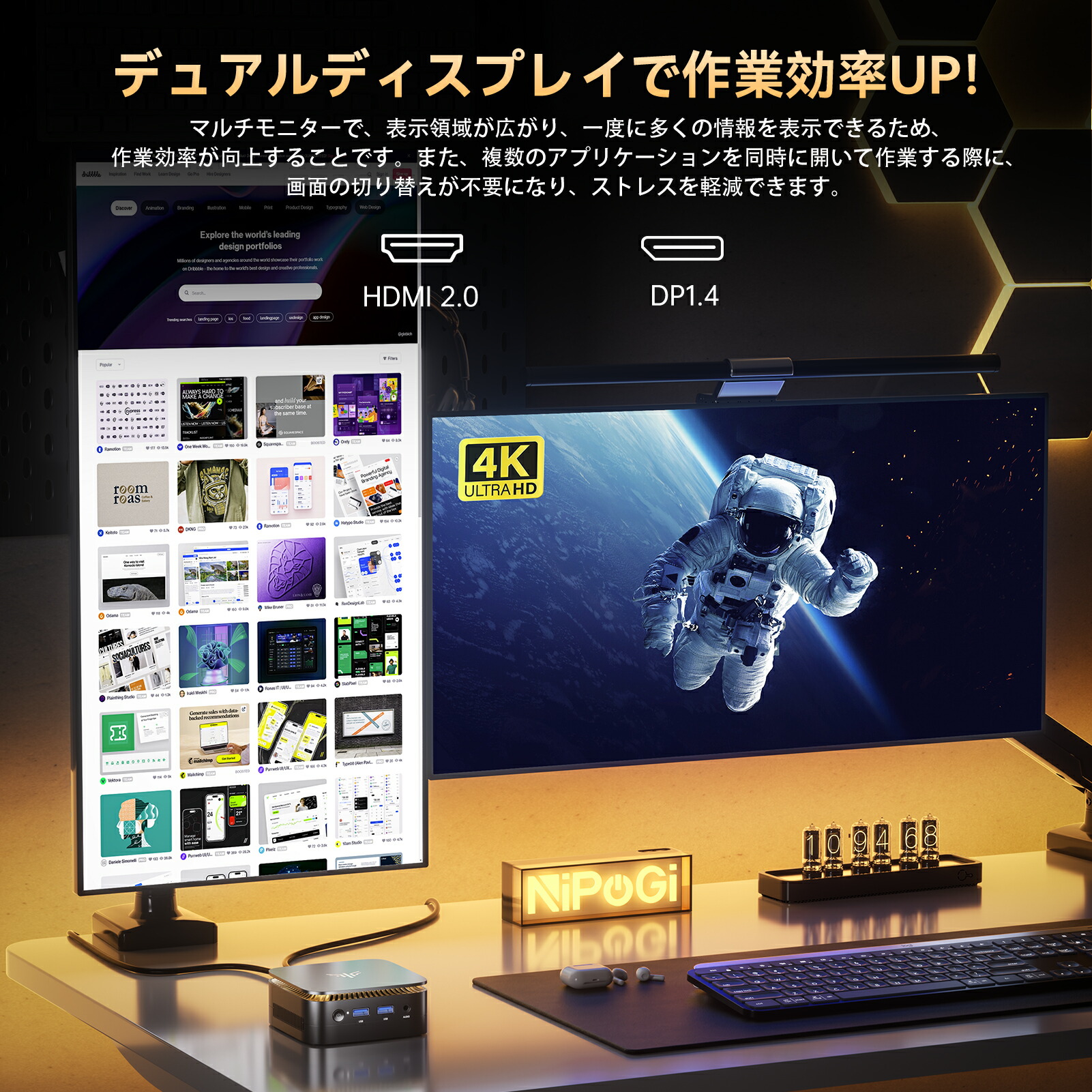 楽天市場】【2026初売りセール10％OFF】NiPoGi ミニpc Ryzen 3250U