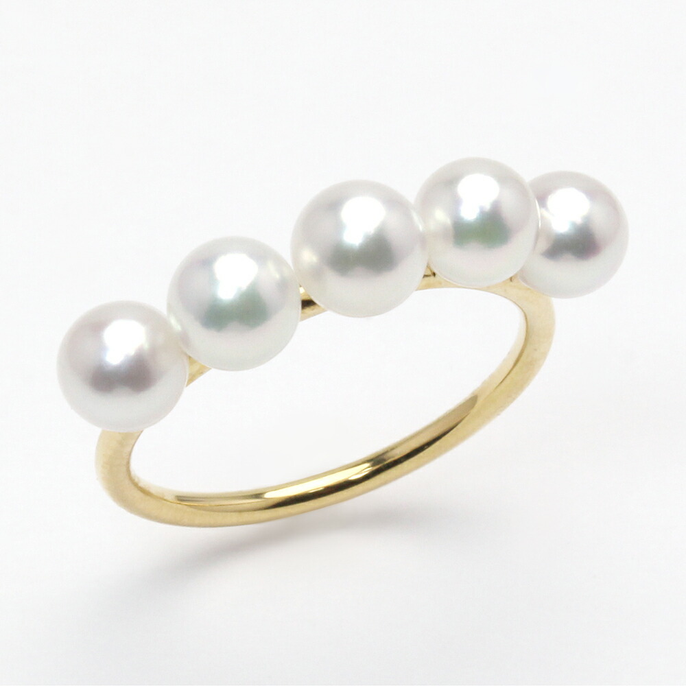 楽天市場】k18 パール リング 18金 18k イエローゴールド ベビーパール
