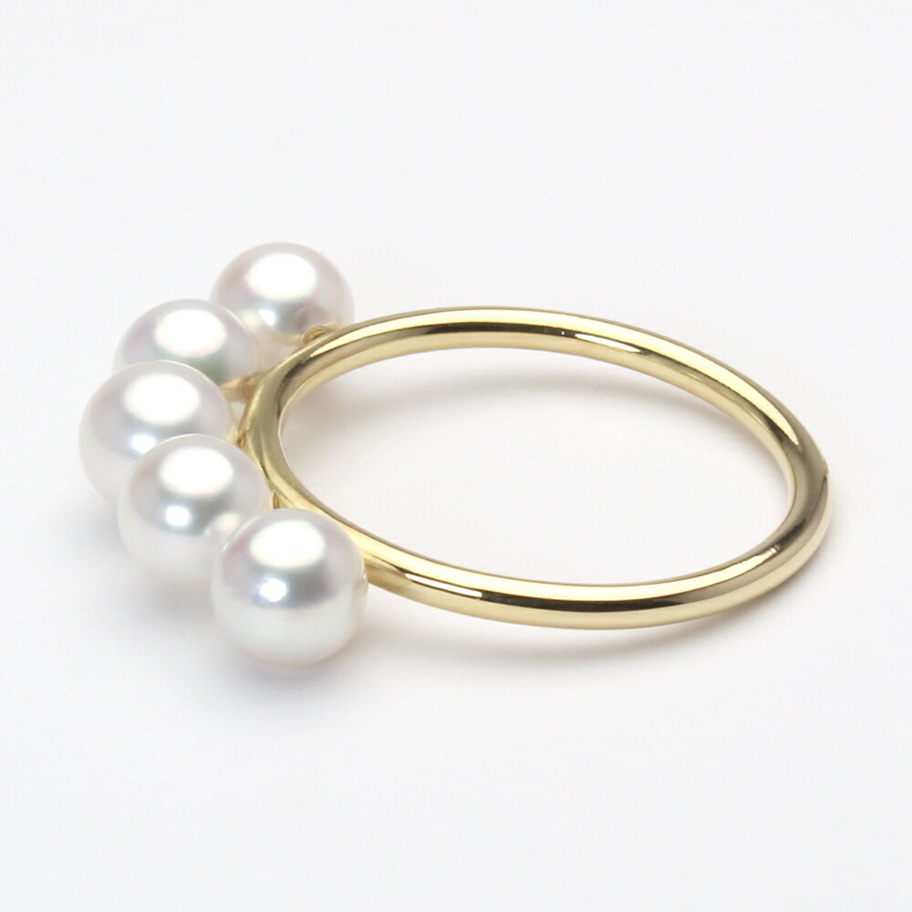 楽天市場】k18 パール リング 18金 18k イエローゴールド ベビーパール