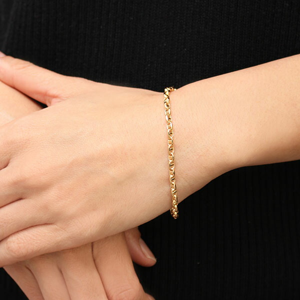 楽天市場】ブレスレット バングル k18 18金 18k イエローゴールド