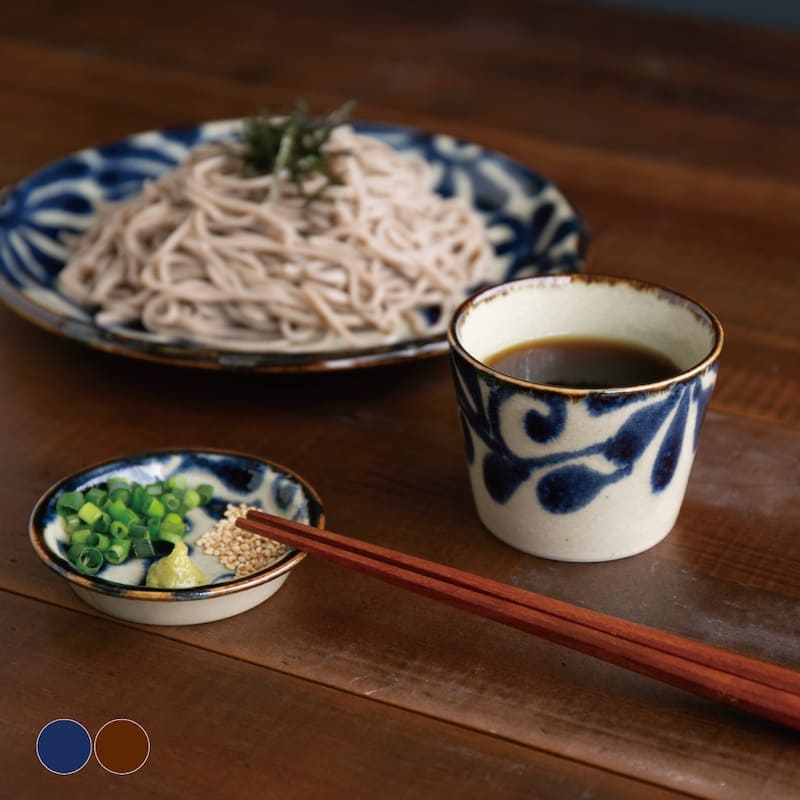 楽天市場】琉球唐草 そばちょこ+薬味皿セット そば千代口 蕎麦猪口