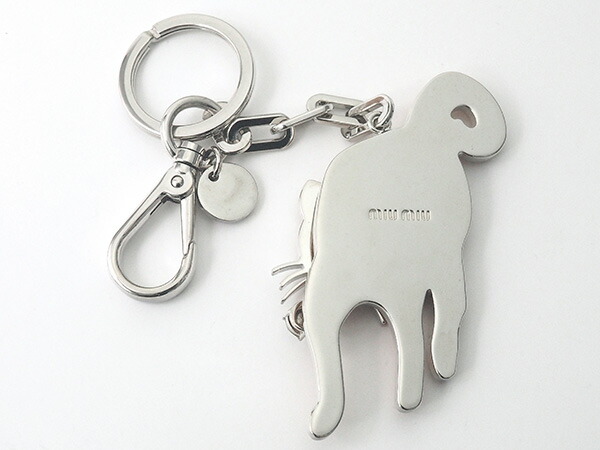 楽天市場】◇ミウラ◇ミュウミュウ miumiu キャット キーホルダー