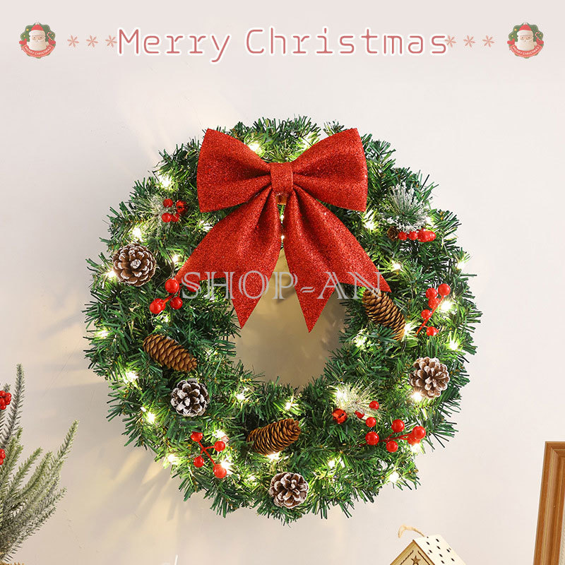 楽天市場】クリスマス 花輪 クリスマスリース 玄関 40cm 50cm 60cm