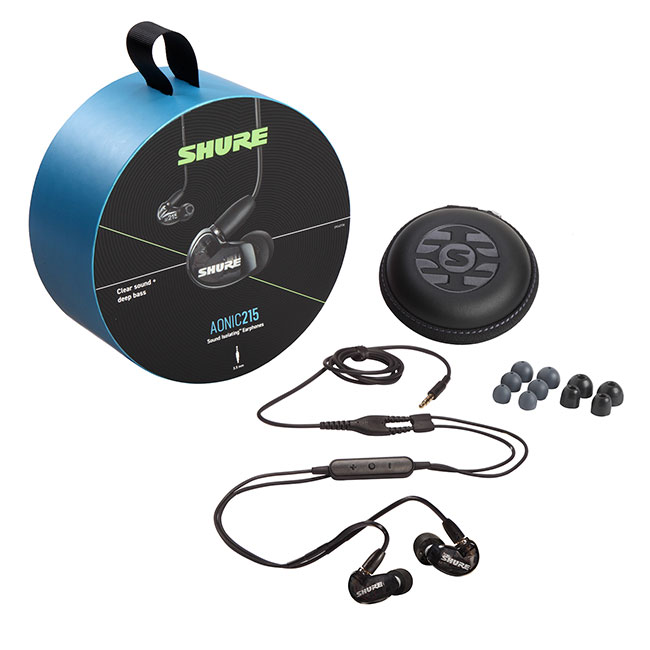 楽天市場】SHURE AONIC 215 高遮音性イヤホン (有線タイプ) マイク