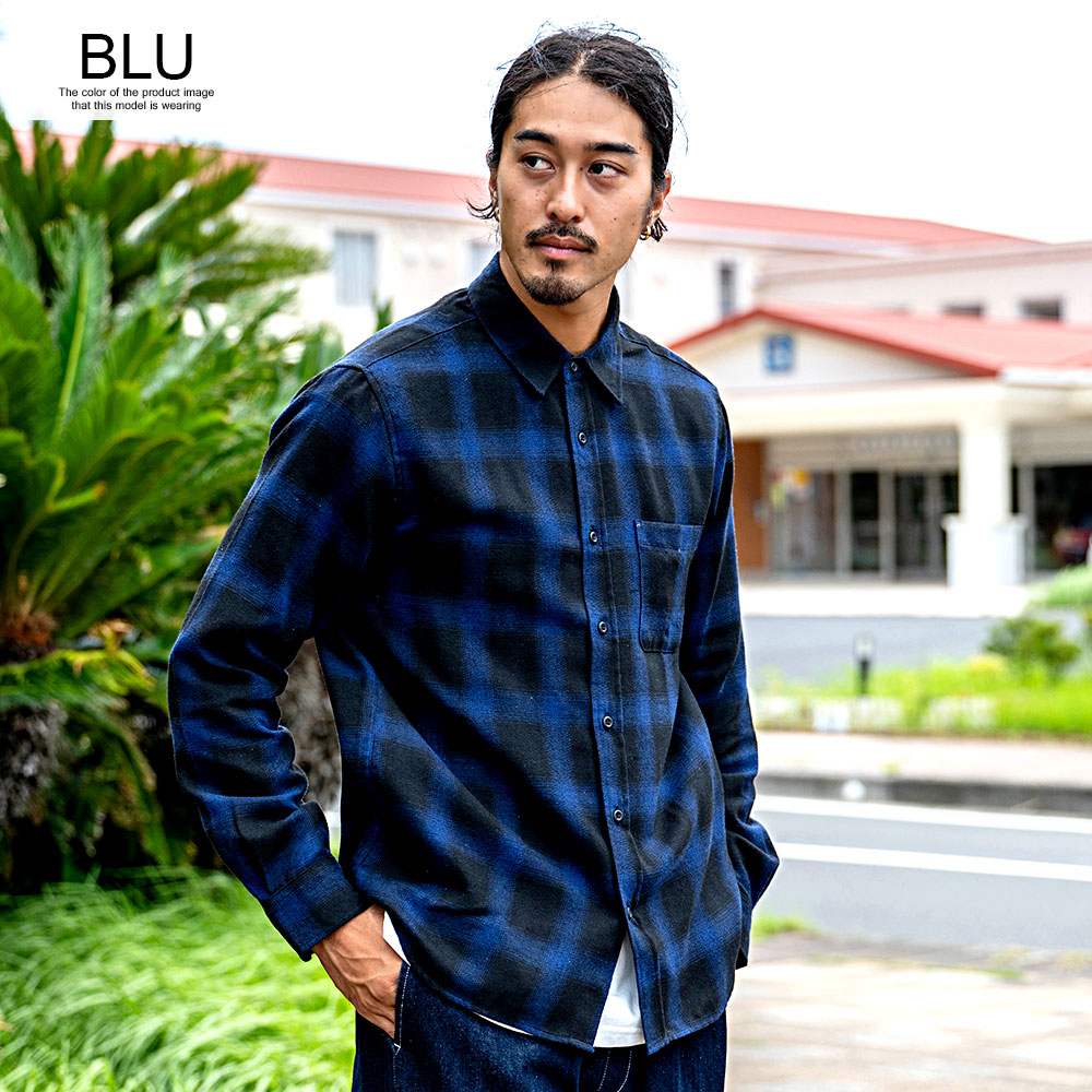 楽天市場】ネルシャツ メンズ チェックシャツ シャツ 長袖 長袖シャツ