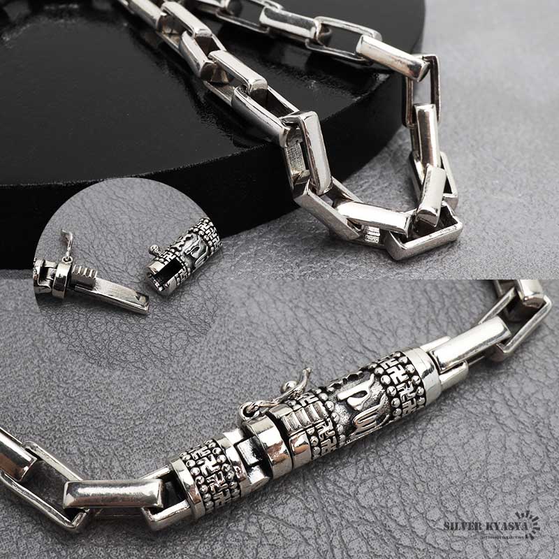 楽天市場】シルバー925 ボックスチェーンブレスレット 細長コマ