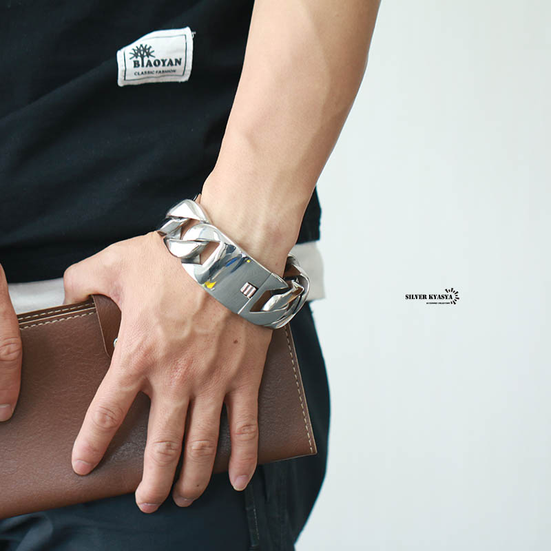 楽天市場】STAINLESS 316L 幅32mm 超極太 喜平ブレスレット シルバー