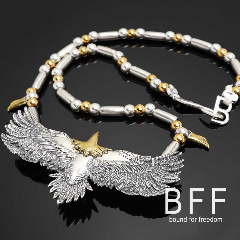 楽天市場】BFF ブランド イーグルネックレス シルバー925 フェザー