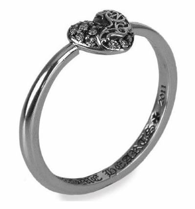 楽天市場】クロムハーツ タイニー バブルガム ハートリング パヴェ