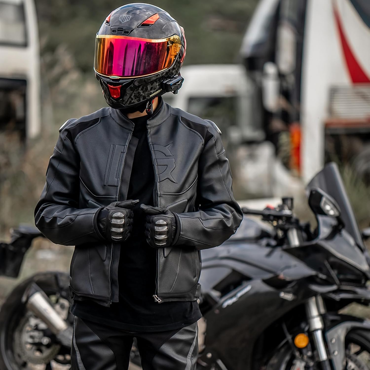楽天市場】バイク用レザージャケット 防寒 革ジャケット メンズ
