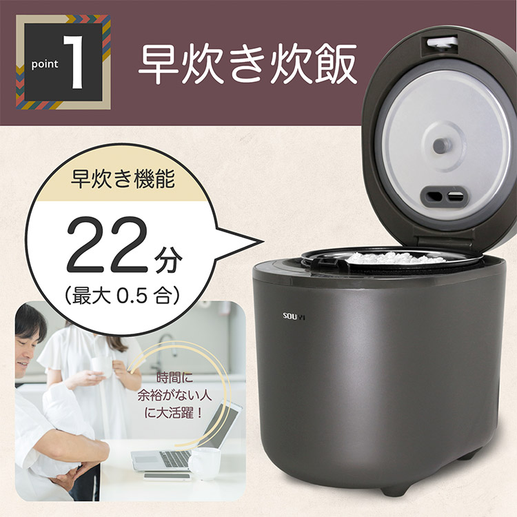 楽天市場】【1500円OFFクーポン】SOUYI ミニ多機能炊飯器 SY-155