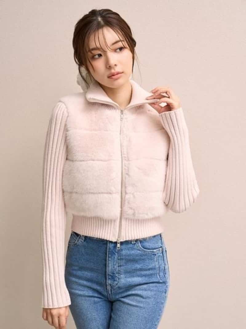 楽天市場】ファーニットブルゾン【カンヘウォン着用】 SNIDEL