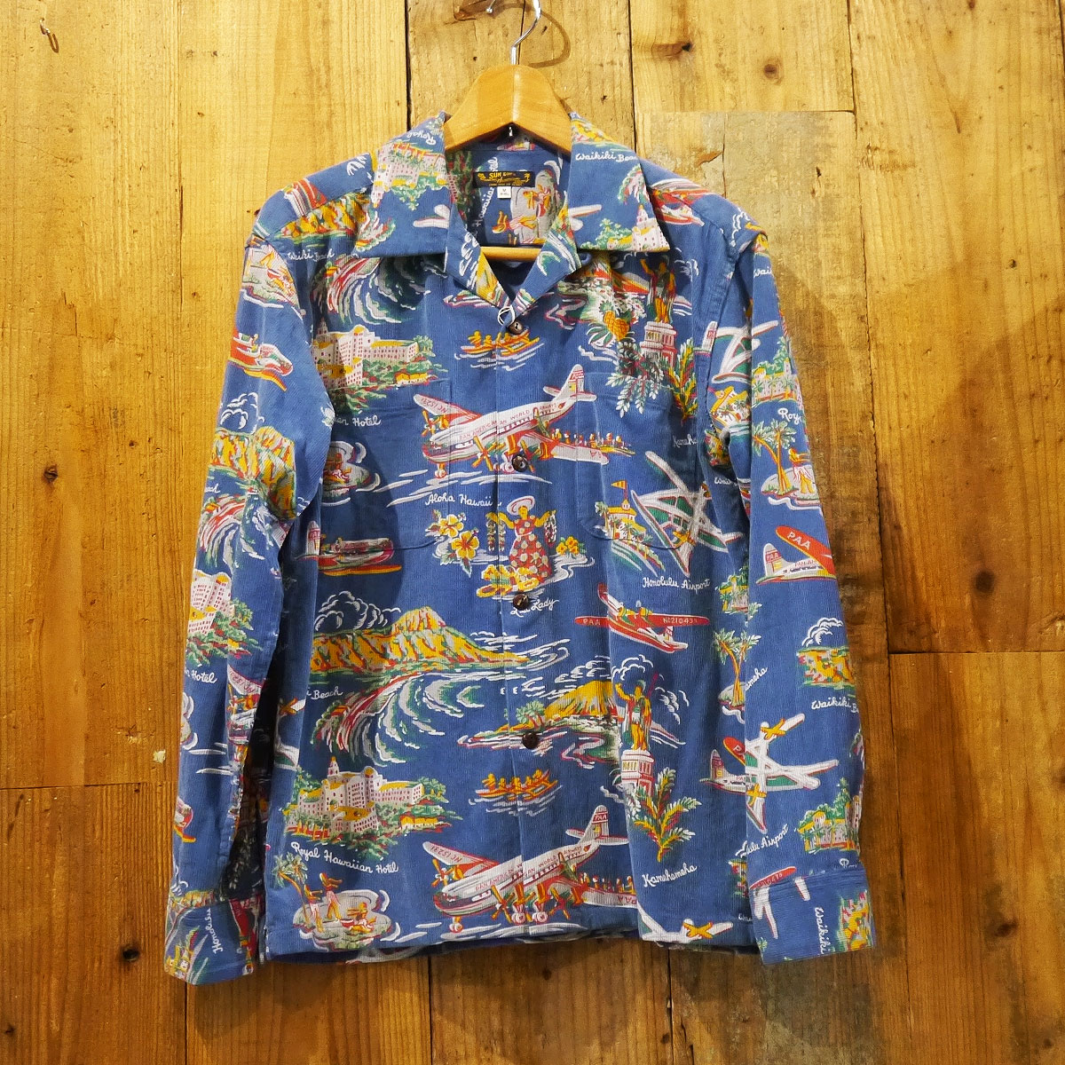 楽天市場】SUN SURF 長袖 アロハシャツ コットンアロハ コーデュロイ