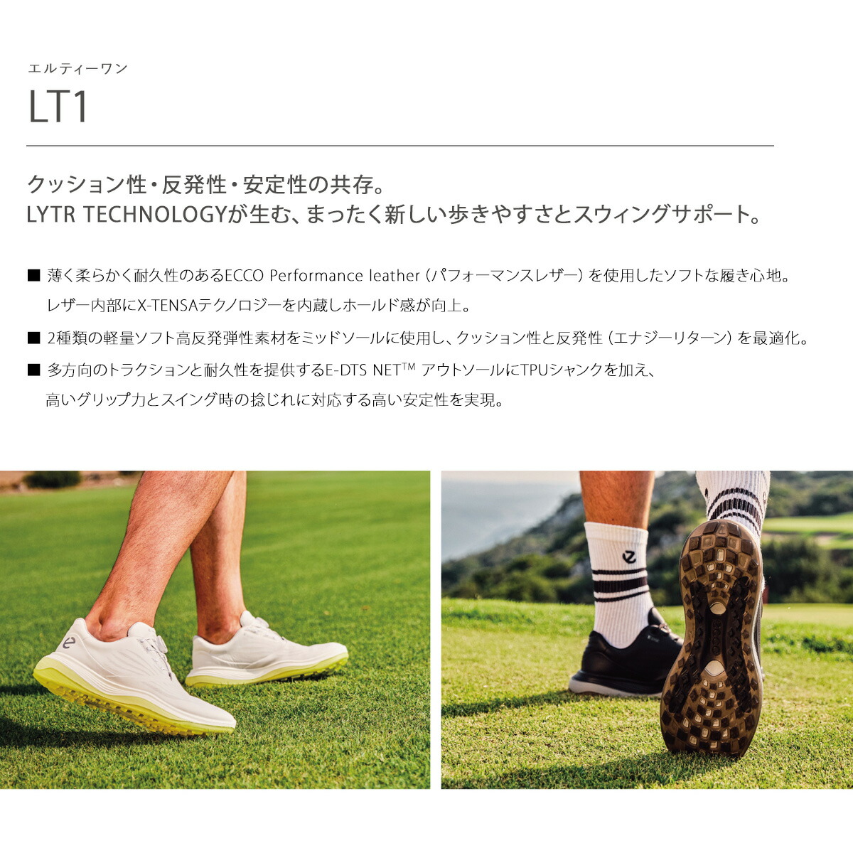 楽天市場】エコー ゴルフ シューズ エルティーワン レース スパイク