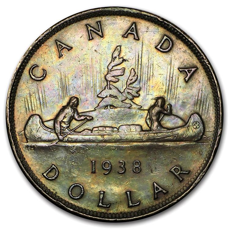 楽天市場】1938 カナダ銀ドル ジョージ 6 世 XF : 世界の紙幣・金・銀
