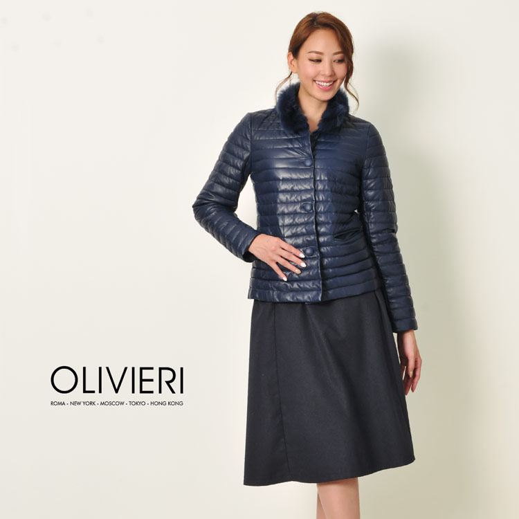 楽天市場】レザー ダウン ジャケット ラム革 本革 トスカーナ ムートン