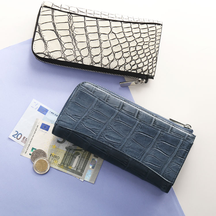 楽天市場】クロコダイル 長財布 L字ファスナー 日本製 鰐革 アウト
