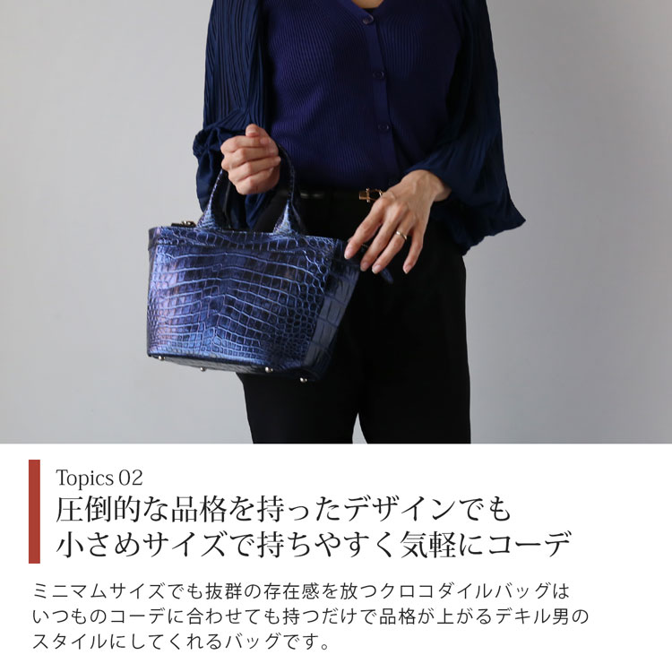 楽天市場】クロコダイル ミニトートバッグ レディース 日本製 本革
