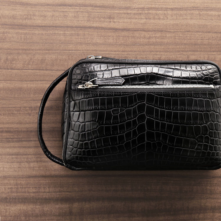 楽天市場】クロコダイル セカンドバッグ メンズ センター取り マット