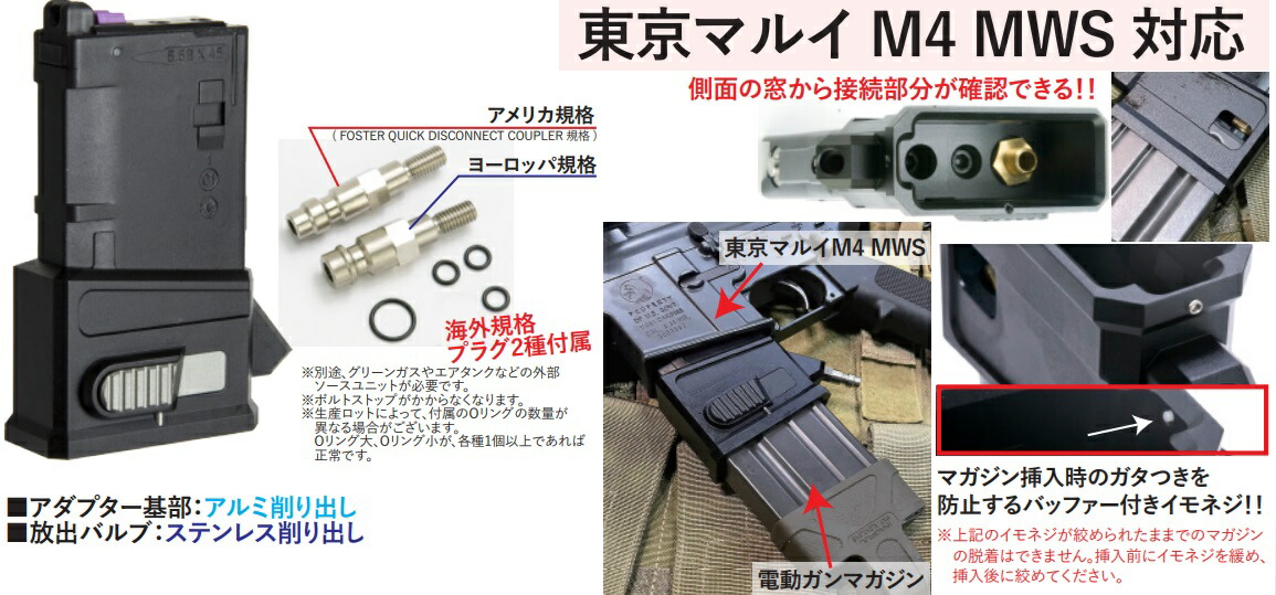 楽天市場】T8 外部ソース用電動ガン系M4マガジンアダプター 東京マルイ