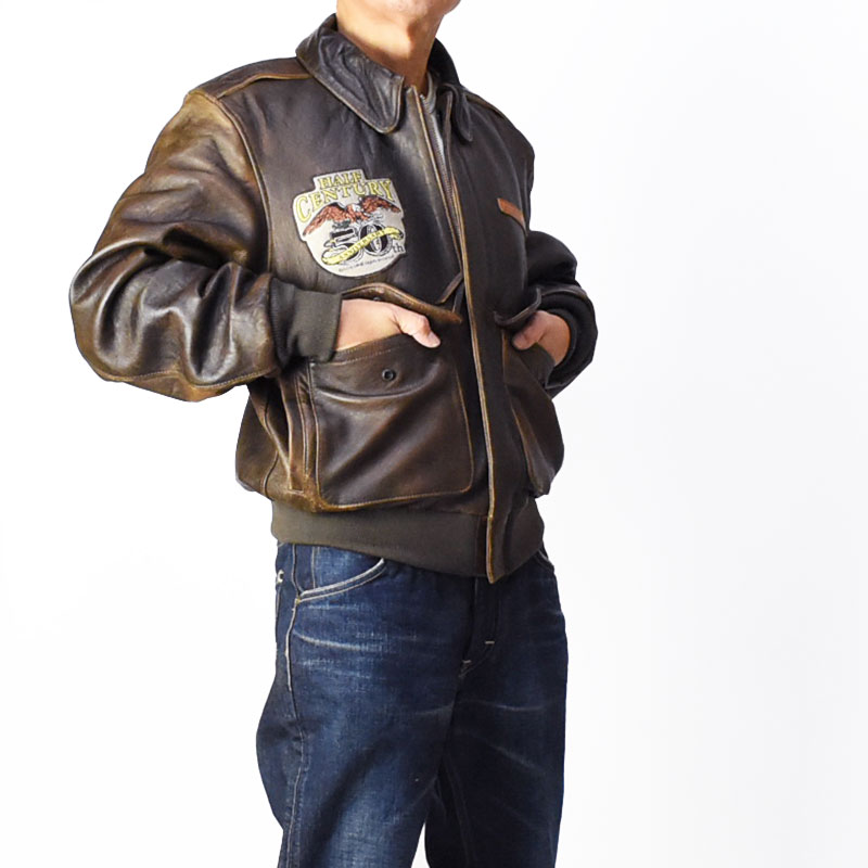 楽天市場】AVIREX アビレックス 50周年記念 A-2 レザージャケット 50th