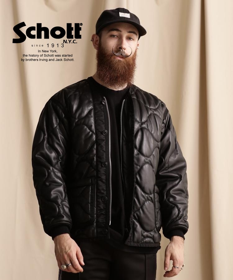 楽天市場】Schott/ショット 公式通販 |QUILTED LINNER LEATHER JACKET