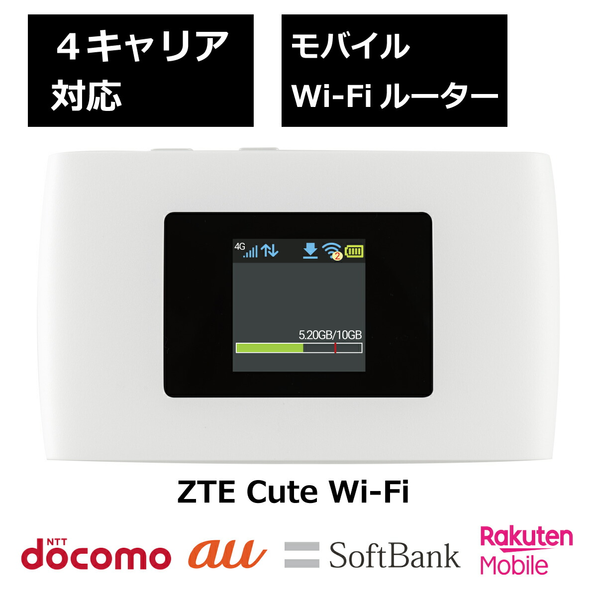 楽天市場】ZTE Cute ポケットwifi 車 wifi ルーター モバイルルーター