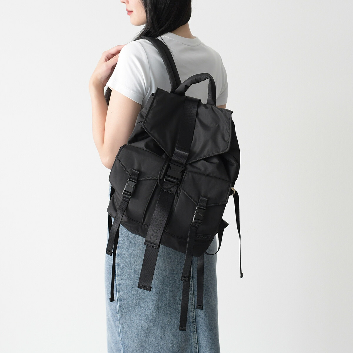 楽天市場】【2/25限定クーポン】GANNI ガニ— リュック Tech バッグ