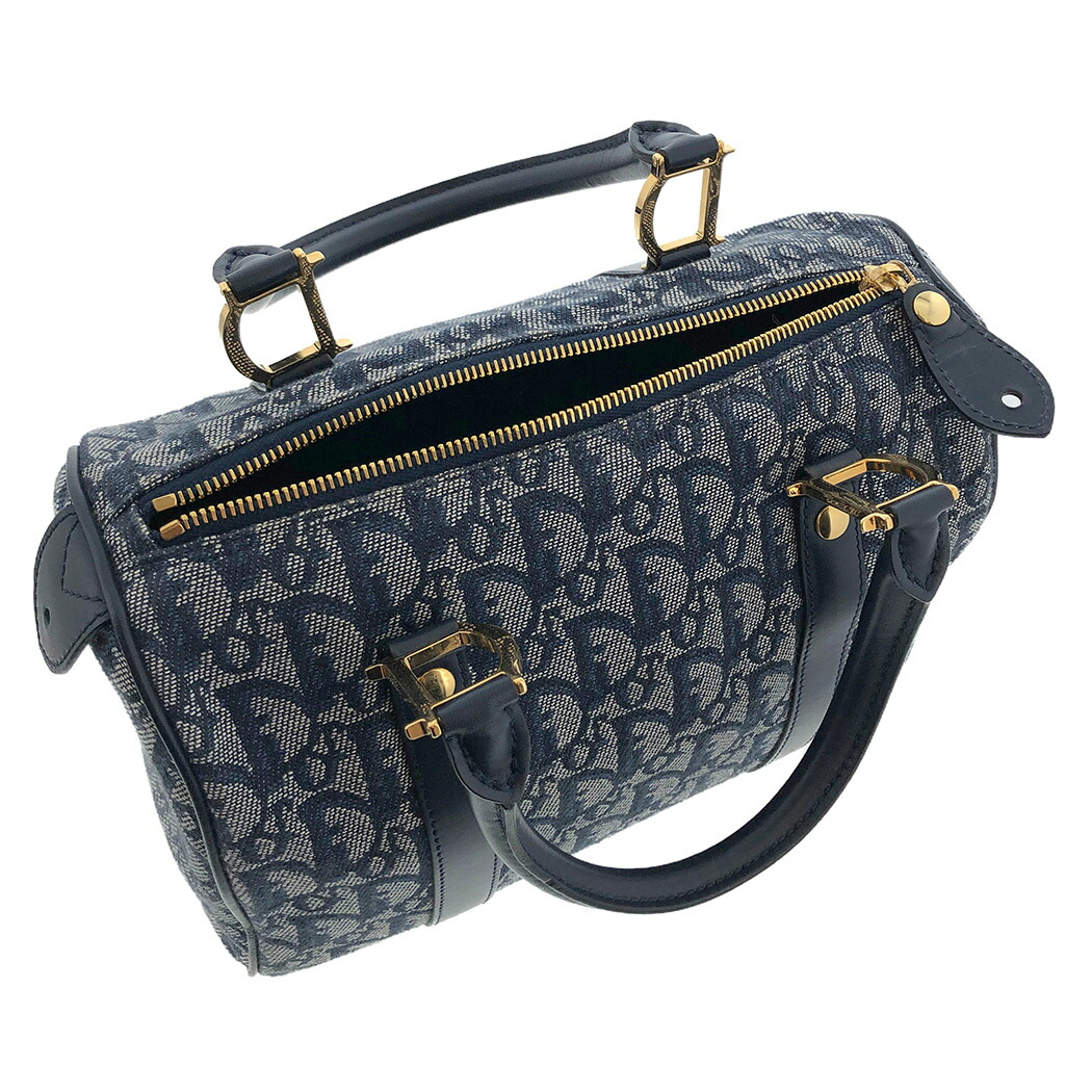 楽天市場】Christian Dior トロッター ミニボストンバッグ ブルー