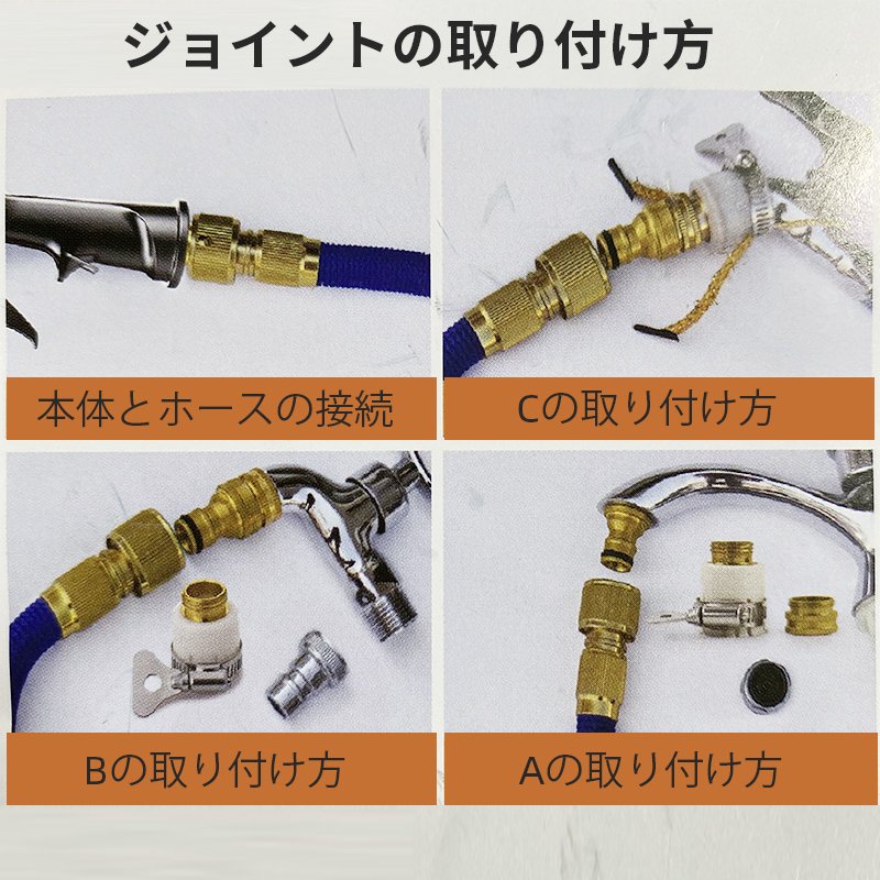 楽天市場】高圧洗浄ノズル 電源不要 散水ノズル ホース セット 高圧