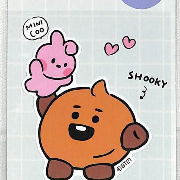 楽天市場】CRUX ｸﾗｯｸｽ ｼｰﾙ ・ BT21 ﾐﾆﾃﾞｺｽﾃｯｶｰ SHOOKY ｼｰﾙ帳 福袋