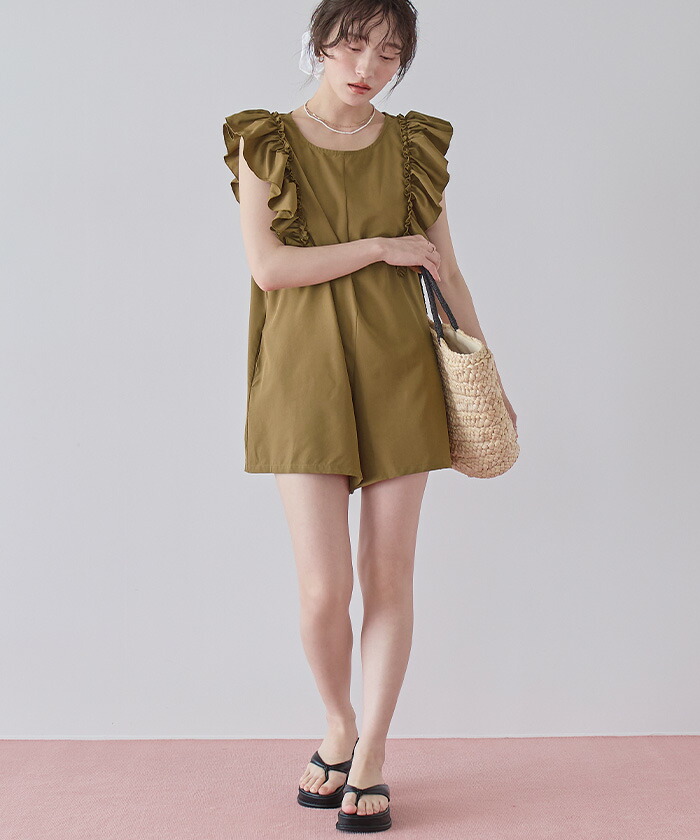 楽天市場】ショルダーフリルオールインワン/ワンピース水着【SEADRESS