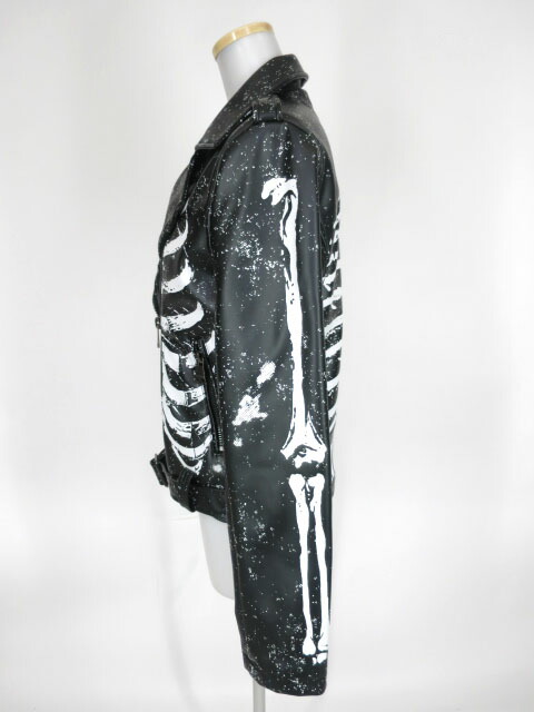 楽天市場】【中古】KILLSTAR / 骨プリントライダースジャケット