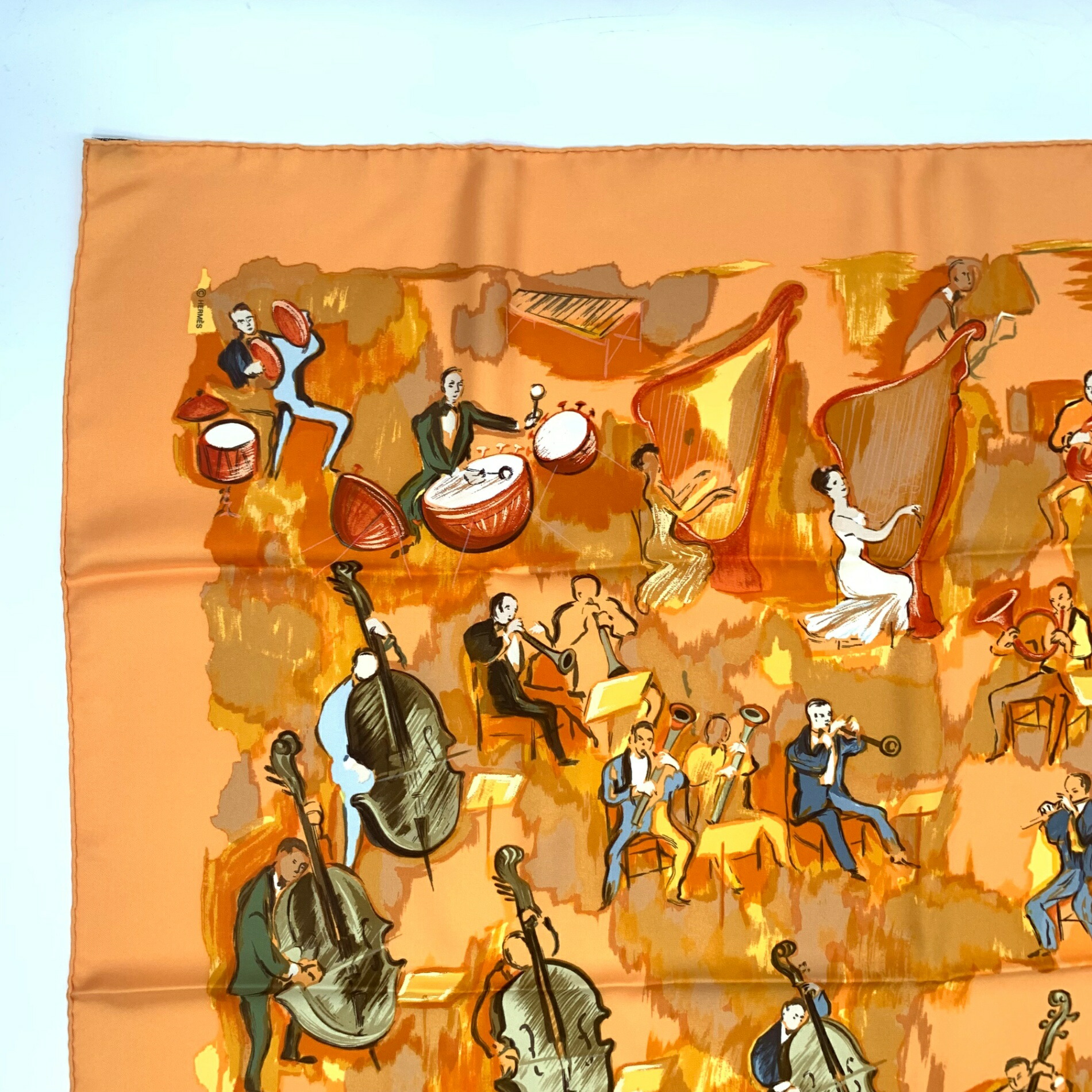 楽天市場】極美品 HERMES エルメス カレ90 CONCERTO コンチェルト