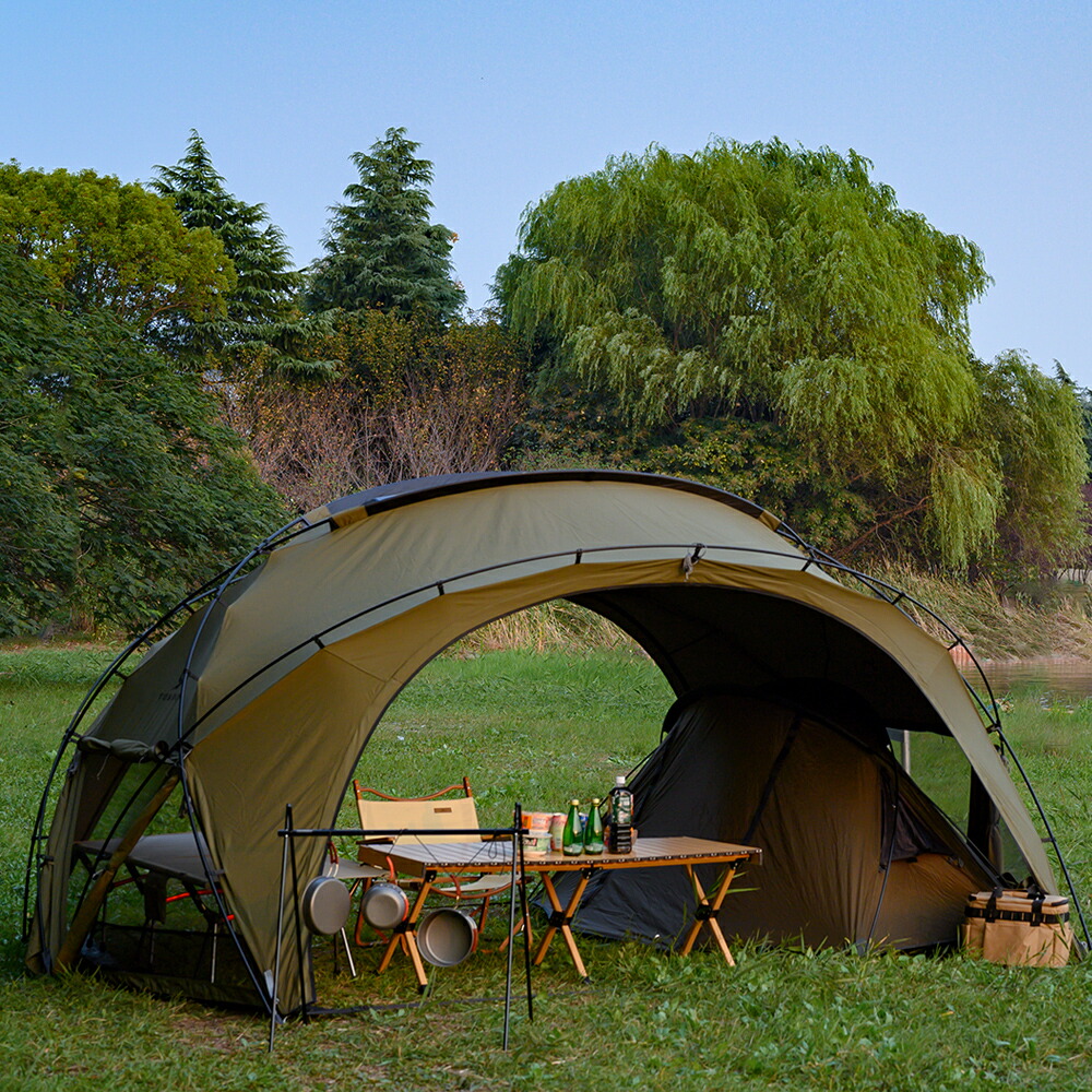 青の2本線】TOMOUNT G MOON用拡張テント＋メッシュドア 青の2本線