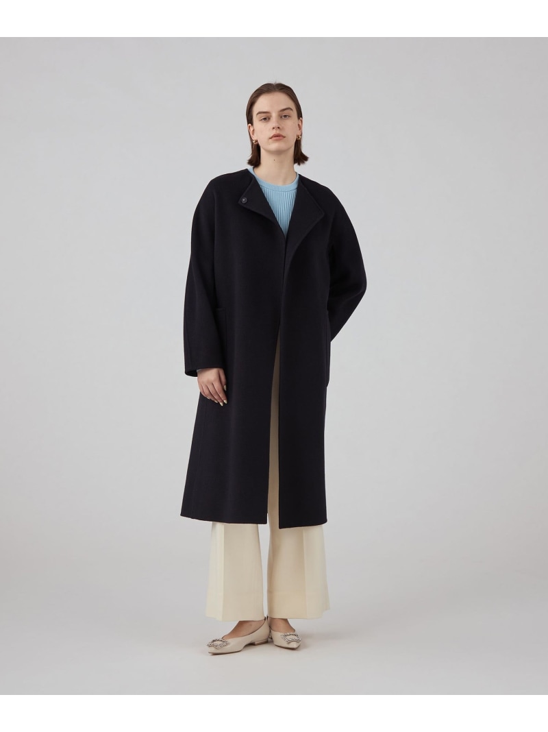 楽天市場】プレミアムウールリバー ノーカラーコート Ballsey