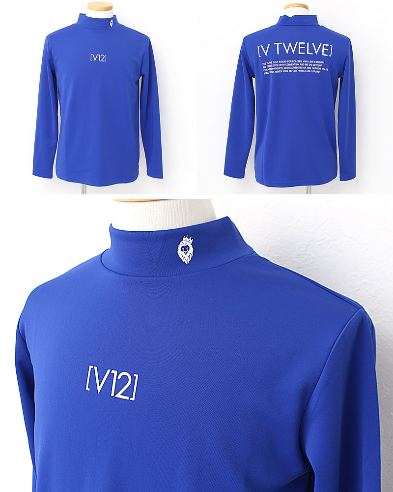 楽天市場】V12 ヴィトゥエルブ ゴルフ CENTER LOGO MOCK メンズ モック