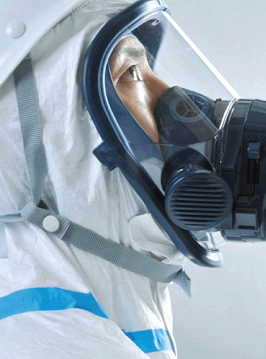 楽天市場】興研 防毒用電動ファン付マスク BL-711HG 防じん 両方対応