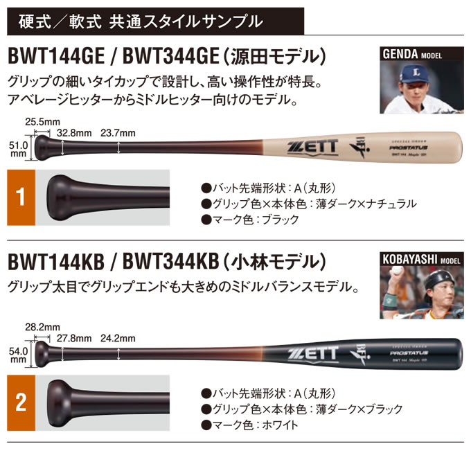 楽天市場】＜受注生産＞ゼット（ZETT） BWT344 軟式用木製オーダー