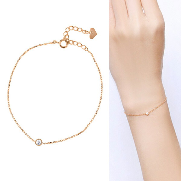 楽天市場】K10ピンクゴールドダイヤモンドブレスレット : ジュエリーツツミ