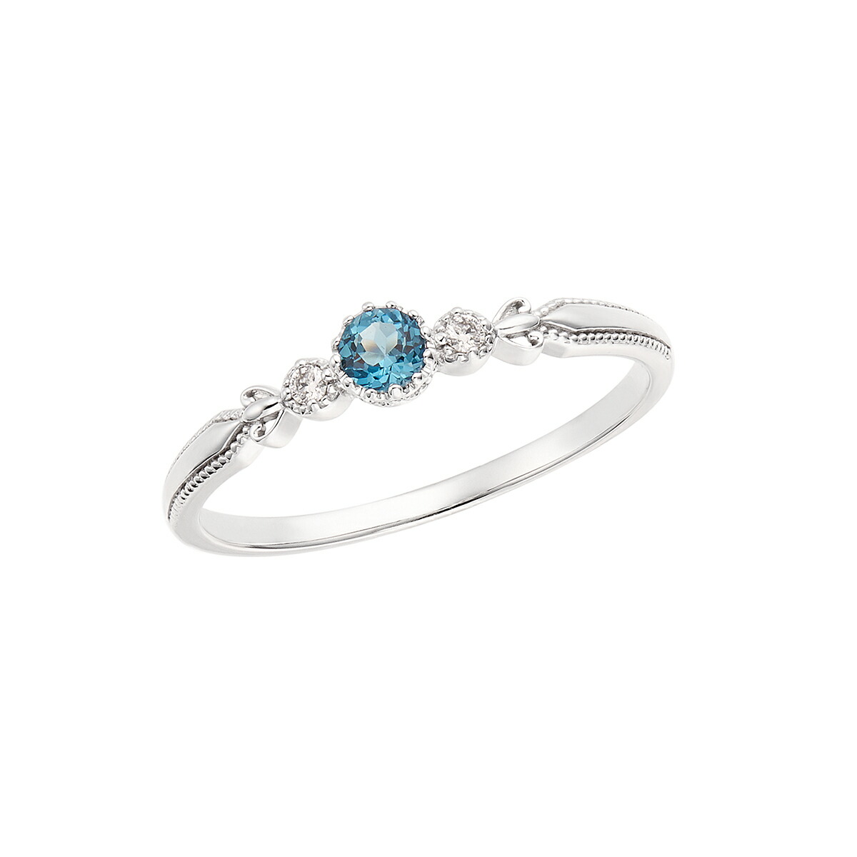 楽天市場】【DEAL】 K10ホワイトゴールドロンドンブルートパーズリング