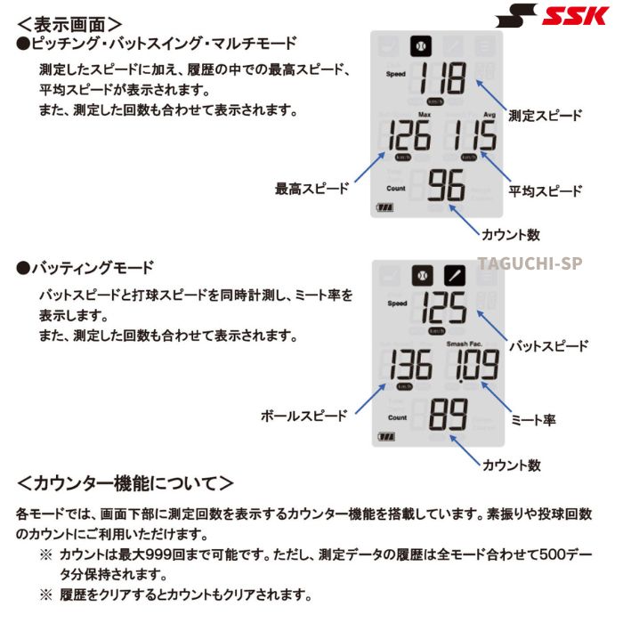 楽天市場】SSK エスエスケイ MULTI SPEED TESTER IV マルチスピード