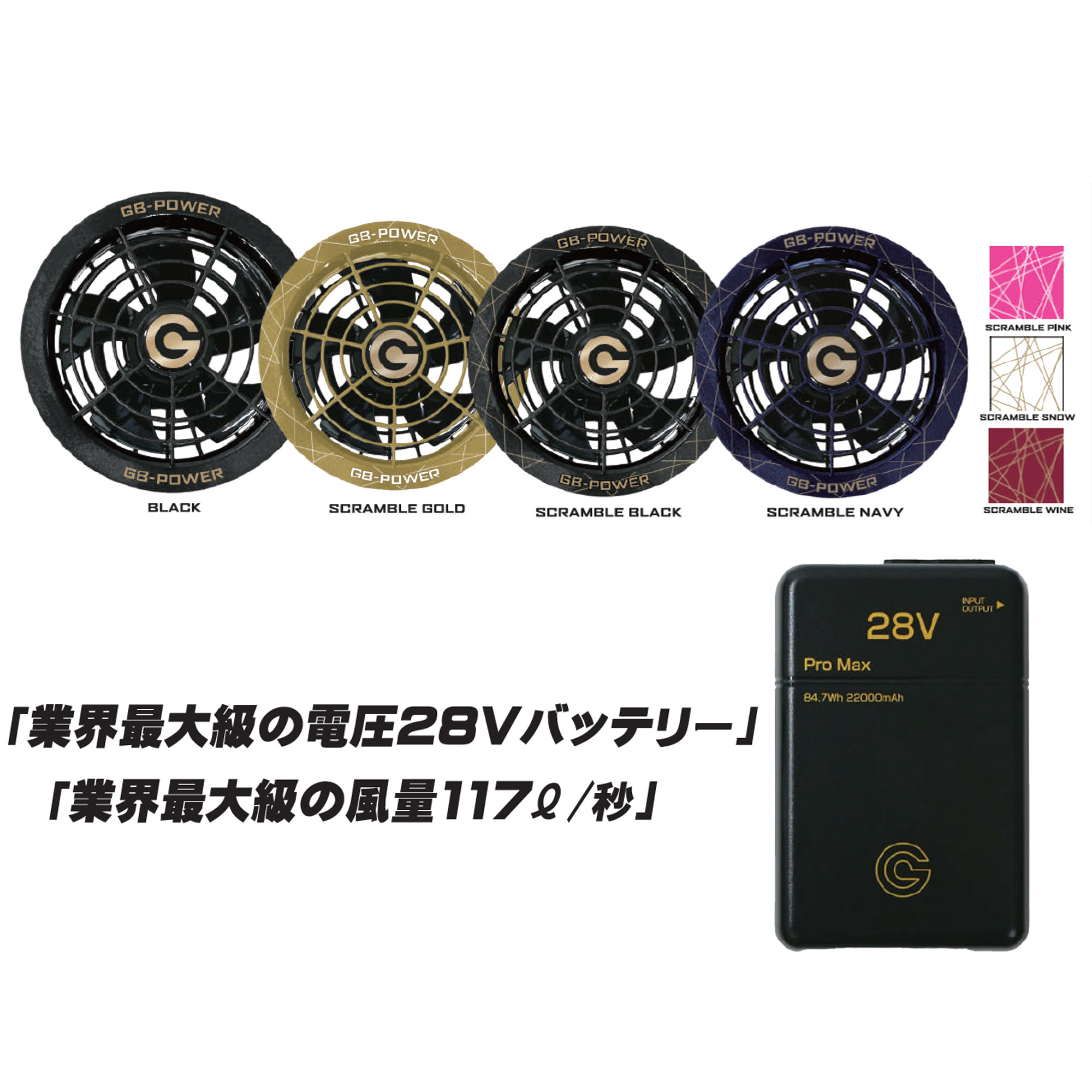 楽天市場】長信ジャパン 空調ウェア用 28V専用 ファン＆バッテリー