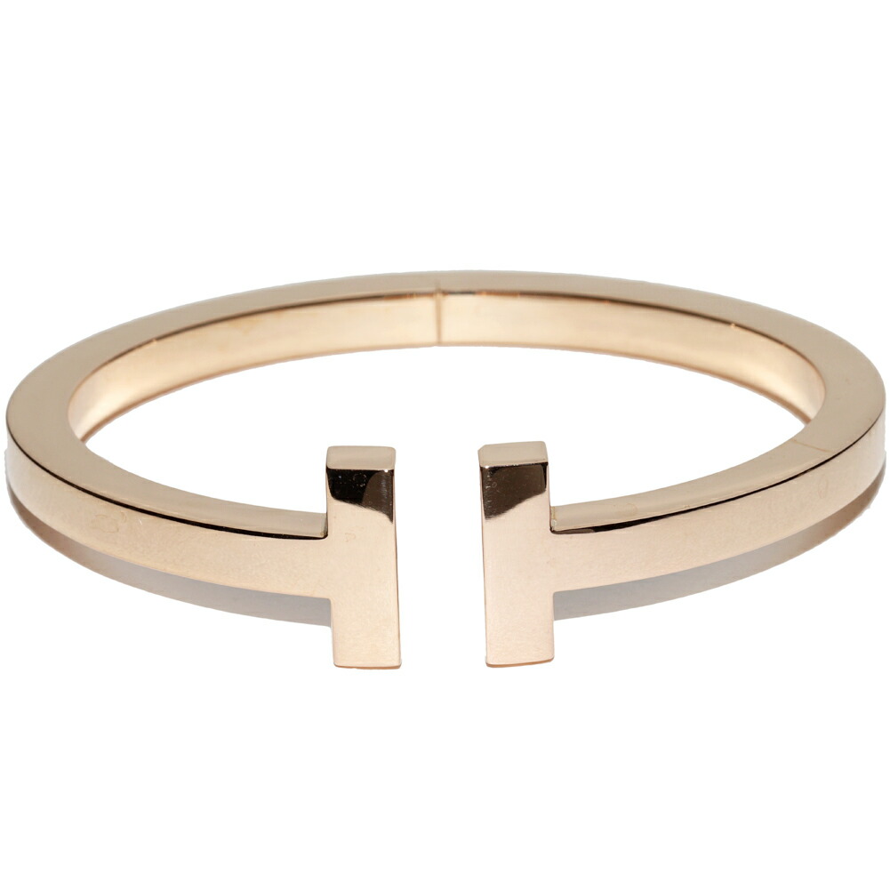 楽天市場】ティファニー ブレスレット バングル K18PG Tスクエア