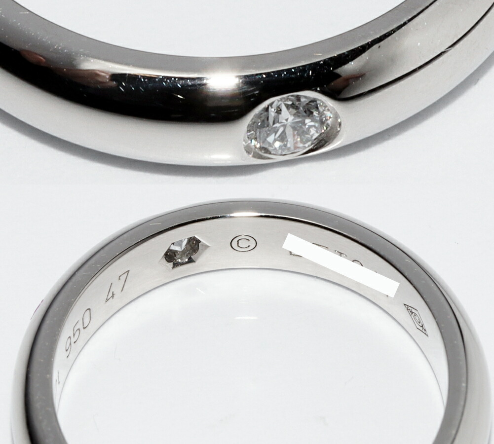 楽天市場】カルティエ 指輪 Pt950 ダイヤ1P(0.04ct) クラシック