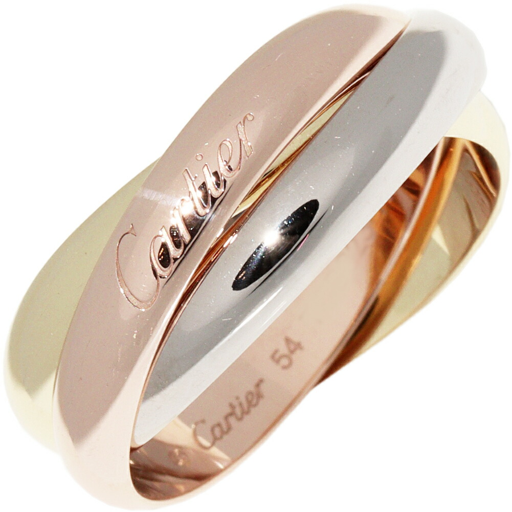 楽天市場】カルティエ 指輪 K18YG K18WG K18PG クラシック トリニティ