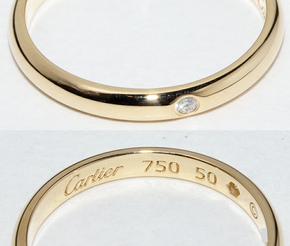 楽天市場】カルティエ 指輪 K18YG ダイヤ1P(0.01ct) クラシック